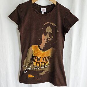 John Lennon Brown T-Shirt